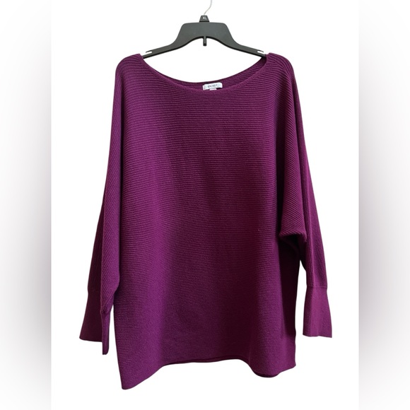 Nine West Rich Purple Crew Neck Sweater - Picture 1 of 5